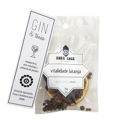 BLEND GIN LARANJA DOCE ANIS ESTRELADO PIMENTA JAMAICA NONA ROSA 10G