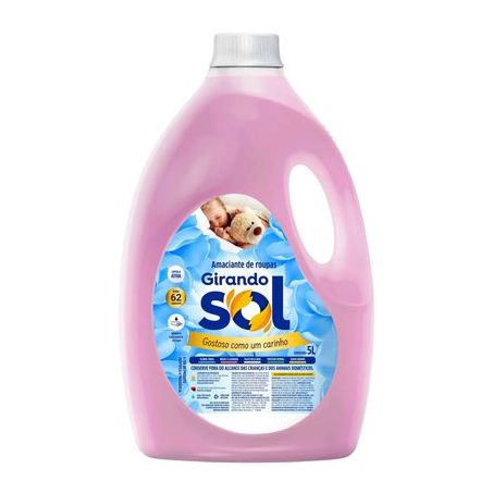 Amaciante Girando Sol Rosa Embalagem 5LT