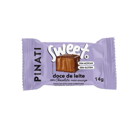 Doce De Leite Pinati Sweet Bite Zero Açúcar Com Chocolate Meio Amargo  14g 
 