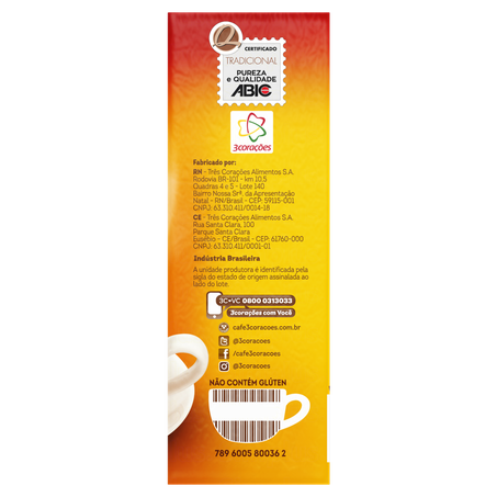 Café 3 Corações Tradicional Vácuo 250g 360-3