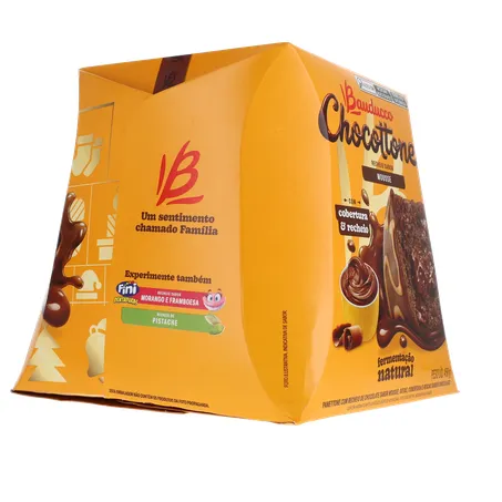 Panettone Bauducco Mousse de Chocolate Caixa 450gr 360-12