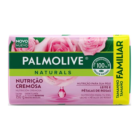 SABONETE PALMOLIVE NUTRIÇÃO CREMOSA LEITE&ROSAS 15