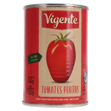 TOMATE PELADO IMPORTADO DA ARGENTINA VIGENTE LATA 230G 360-35