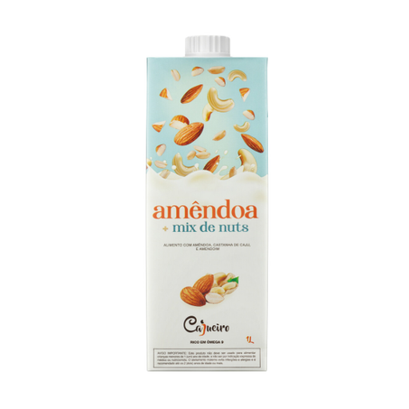 BEBIDA VEGETAL CAJUEIRO AMÊNDOA/MIX NUTS 1L