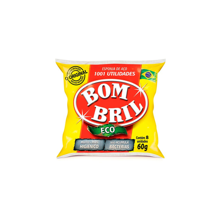 Esponja de Aço 60G Bombril com 8 Unidades