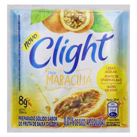 Refresco em pó maracujá zero açúcar clight