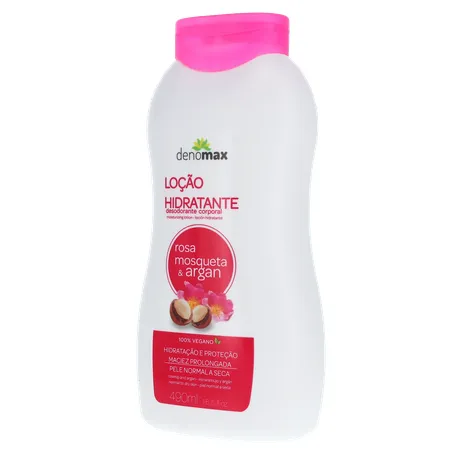 Loção hidratante denomax rosa mosqueta argan 470g 360-3