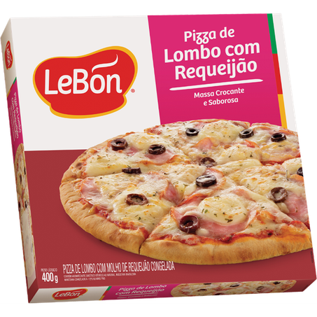 Pizza lebon 400g lombo/requeijao