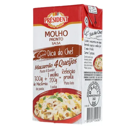 MOLHO PRESIDENT QUEIJO TP 200G 360-21
