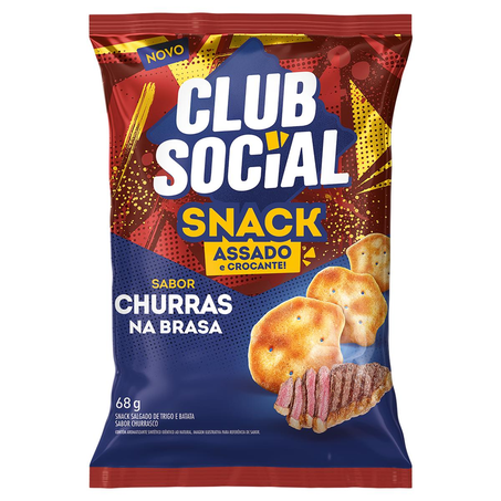 Salgadinho Club Social 68g - Churras na Brasa