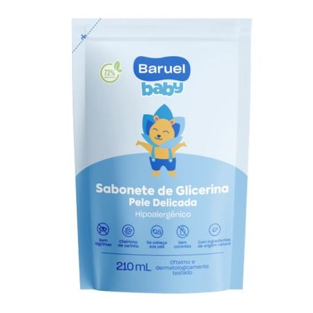 SABONETE LIQUIDO PELE DELICADA BARUEL BABY 210 ML 