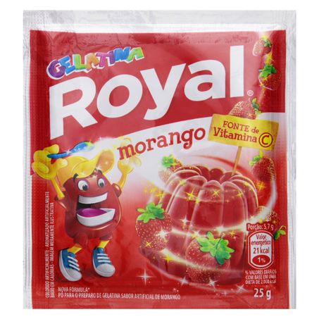 Gelatina em pó morango royal