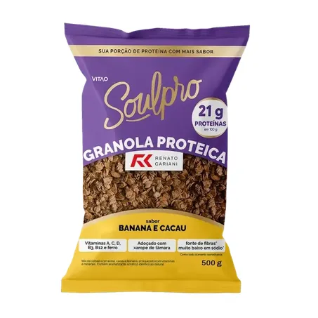 Granola Proteica Cacau e Banana RC SoulPro 500 g – Vitao