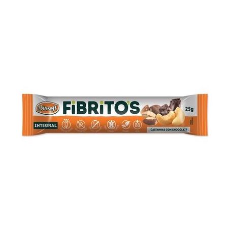 Barra De Fibras Biosoft Fibritos Integral Castanhas Com Chocolate 25g 
 