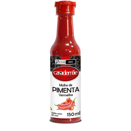 Molho de pimenta vermelha casa de mãe 150ml