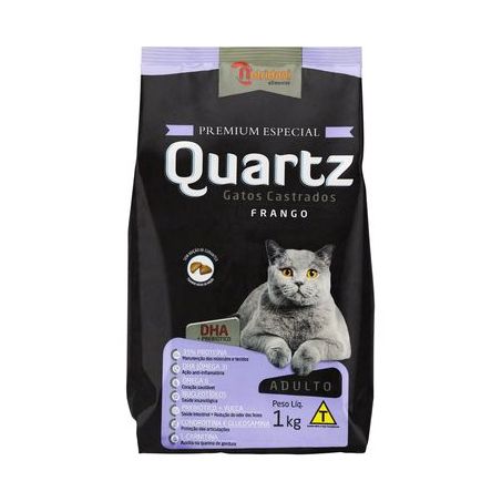 Racao quartz 1kg gatos castrados