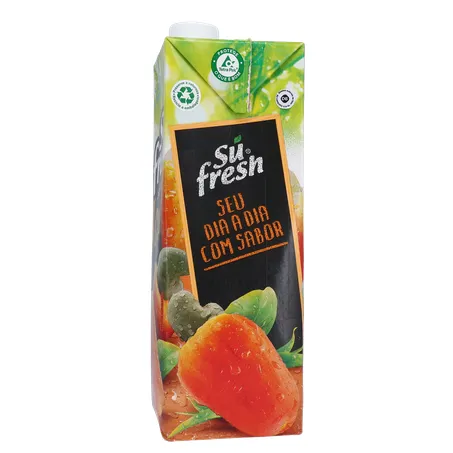 Bebida de Fruta Adoçada Su Fresh Caju Caixa com Tampa 1lt 360-8
