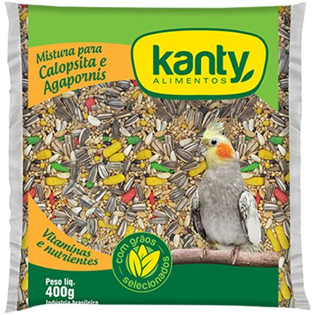 ALIMENTO P/PASSARO CALOPSITA/AGAPORNIS KANTY 400G
