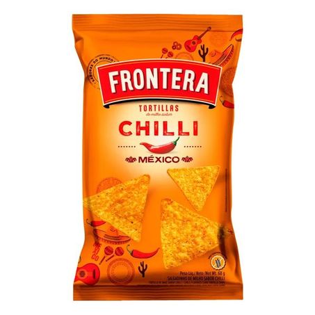 Tortilha chips frontera sabor chilli méxico 68g
