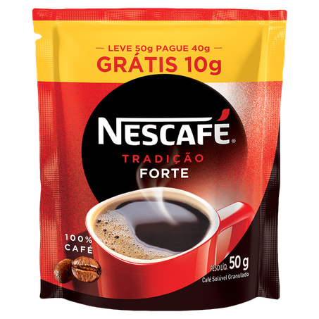 Café nescafé tradicional sachê leve 50g pague 40g