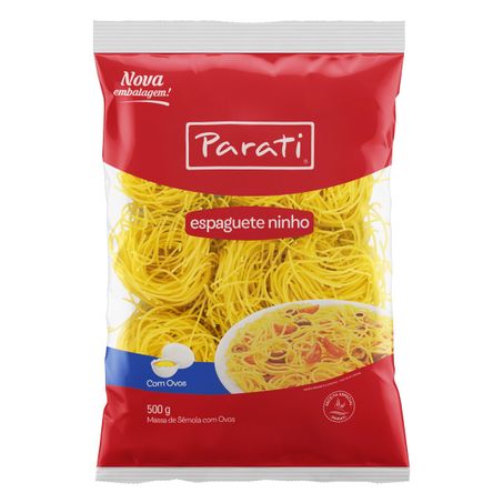 Macarrão de sêmola com ovos espaguete ninho parati