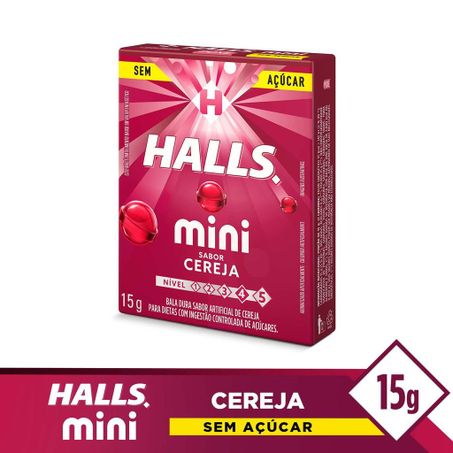 BALA HALLS MINI CEREJA 15G