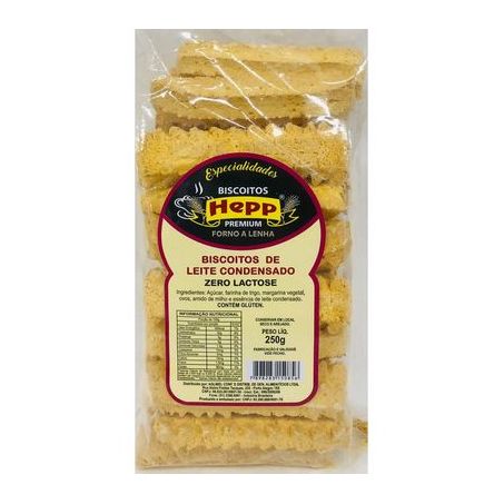 Biscoito hepp leite cond zero/lac 250g