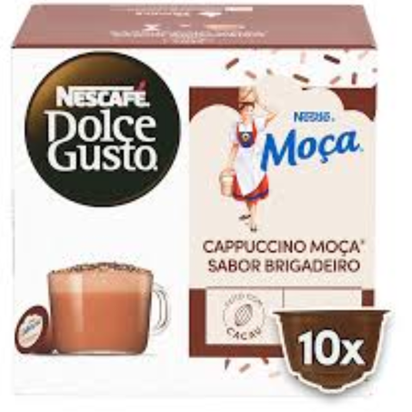 Capsulas cafe dolce gusto 10un cappucino moca brigadeiro