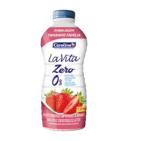 Iogurte Carolina La Vita Zero Lactose Morango 1,250g
