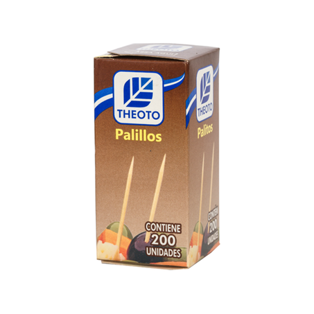 Palitos Theoto Madeira c/200un