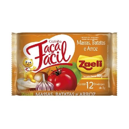 Tempero Zaeli Faça Fácil Para Massas Batatas Arroz 60G