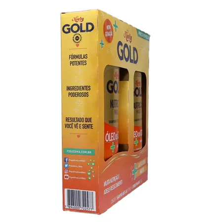 Kit Shampoo e Condicionador Niely Gold Nutrição Magica 175Ml 360-29