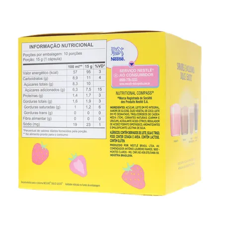 Cápsula Nescafé Dolce Gusto Com 10 Nesquik Morango 150g 360-11