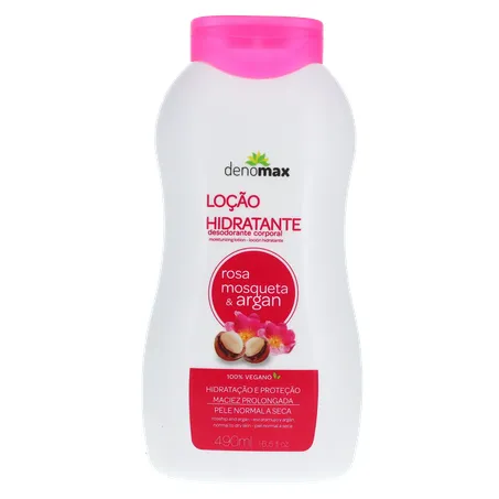 Loção hidratante denomax rosa mosqueta argan 470g