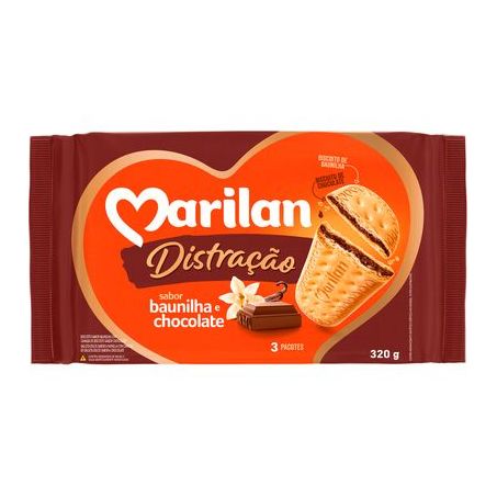 Biscoito marilan distracao chocolate 320g.