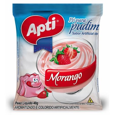 Po p/ pudim apti 40gr morango