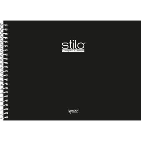 Caderno de desenho espiral capa dura estilo preto c-80folhas