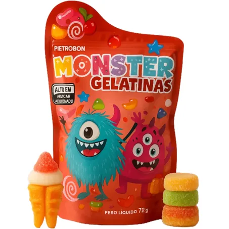 BALA GELATINA MONSTER PIETROBON 72G