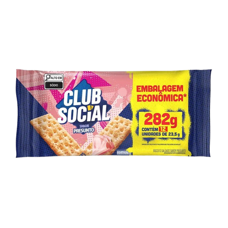 Biscoito Club Social Presunto Pacote 282g 
 