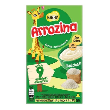 Mistura Mingau Maizena Arrozina Caixa 180g 
 