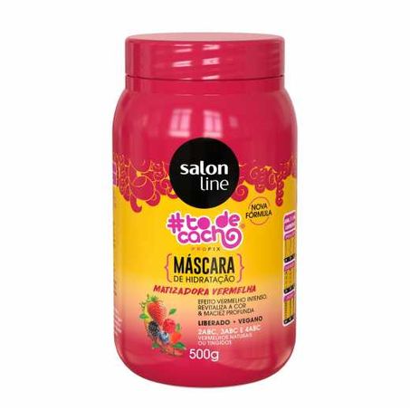 Máscara matizadora capilar salon line vermelho 500g