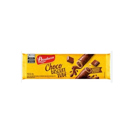 Wafer bauducco choco biscuit tube chocol