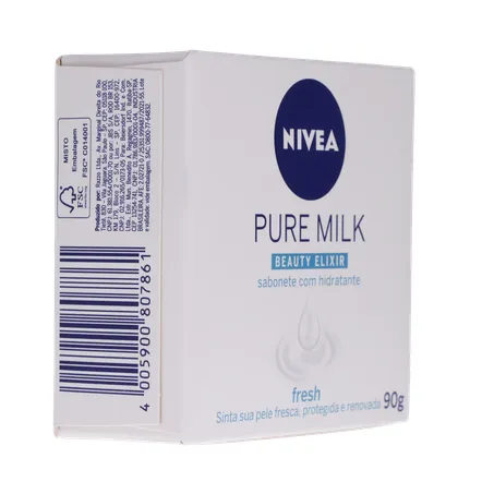 Sabonete nivea hidratante pure milk fresh caixa 90g 360-13