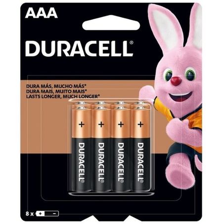 PILHA PALITO ALCALINA AAA C/8UN DURACELL