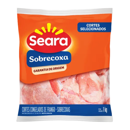 Sobrecoxa de frango congelada seara pacote 1kg
