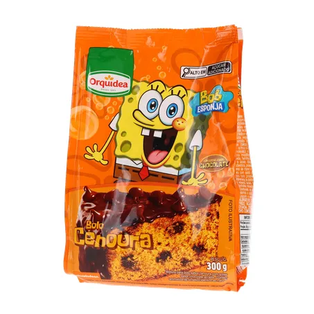 MISTURA BOLO ORQUÍDEA BOB ESPONJA CENOURA COM CHOCOLATE 300G 360-1