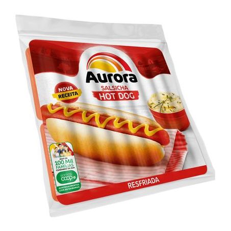 Salsicha aurora hot dog c/corante 3kg