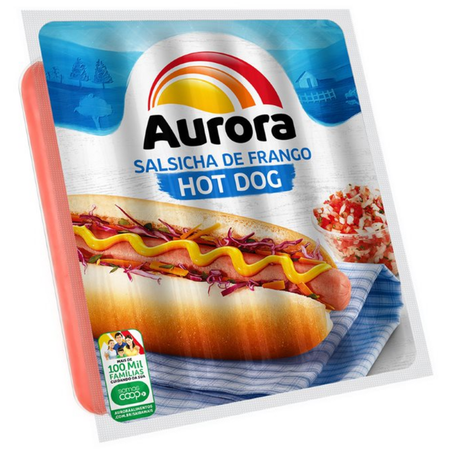 Salsicha frango aurora 500g - resfriado