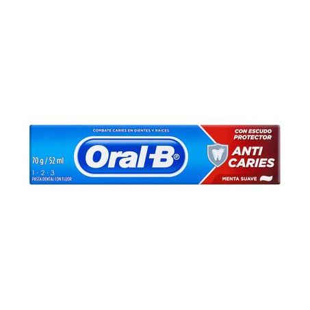 CREME DENTAL ORAL B 123 MENTA SUAVE ANTI CARIES70G