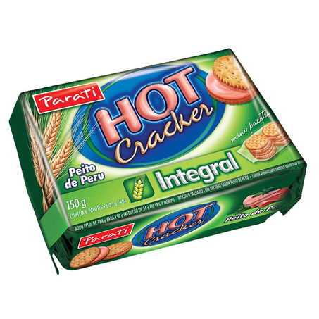 Biscoito Hot Cracker Integral Peito De Peru Pacote 150G